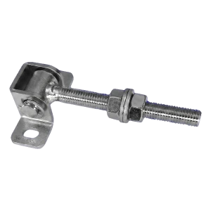 Bisagra regulable para puerta M12 curvada L-115 de acero