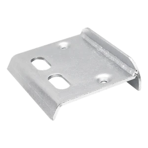 Tope para puerta de dos hojas con agujeros para cerrojo – galvanizado 97 mm