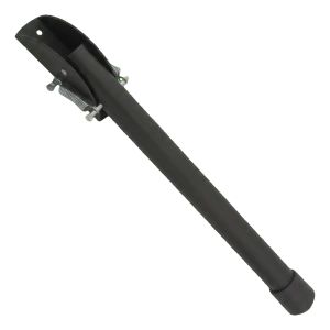 Pata bloqueadora de puerta de acero negro 320 mm – soporte de muelle para puertas y portones