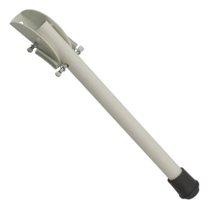 Patilla de acero bloquedora de puertas 300 mm blanca – tope de resorte con pie de goma