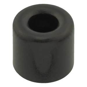Tope de puerta de goma atornillable negro Ø40 mm H28 mm