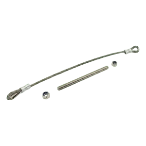Cable de seguridad PSG de acero inoxidable para puerta batiente 400 mm