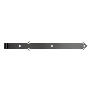 Bisagra de banda decorativa para puertas batientes 700 mm × 50 mm – negro