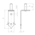 Perno ornamental de bisagra de banda fi 14 mm para puertas batientes – para atornillar 001-510 (2)