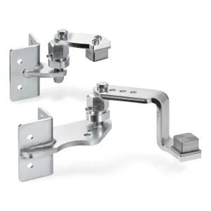 Comunello juego de bisagras de cancela para soldar en poste 40×40 mm – izquierda, para pendientes ascendentes