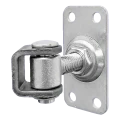 Komet – bisagra regulable para puertas M12 con placa de 75 × 37 mm, zinc galvánico 001-522 (1)