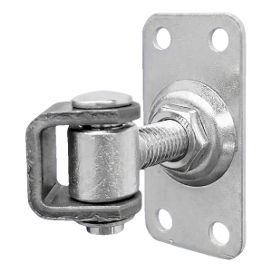 Komet – bisagra regulable para puertas M12 con placa de 75 × 37 mm, zinc galvánico