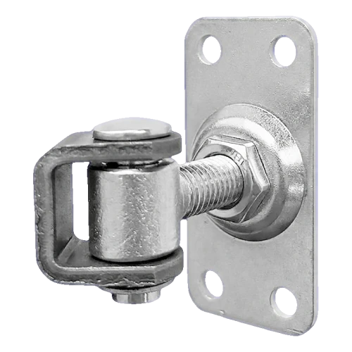 Komet – bisagra regulable para puertas M12 con placa de 75 × 37 mm, zinc galvánico 001-522 (1)