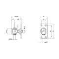 Komet – bisagra regulable para puertas M12 con placa de 75 × 37 mm, zinc galvánico 001-522 (2)
