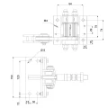 Comunello Albatros Piccolo – sistema de bisagras para puerta plegable de hasta 4 m / 100 kg 001-530 (6)
