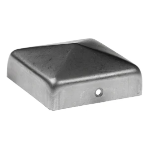 Capuchón envolvente de acero para poste de valla 50×50 mm con reborde alto