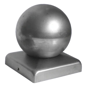 Sombrerete de valla de acero con bola 50×50 mm / fi 60 mm – en bruto