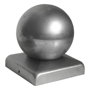 Remate para valla de acero con bola para poste 70×70 mm
