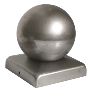 Remate de valla de acero con bola para poste 80×80 mm – Ø 80
