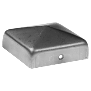 Tejadillo envolvente de acero para poste de valla 120×120 mm – en bruto