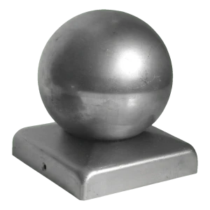 Capuchón para valla de acero con bola 100x100 mm galvanizado