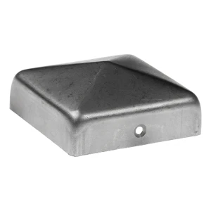 Capuchón piramidal de acero galvanizado para poste de valla 160×160 mm