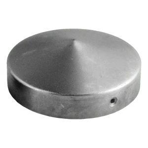 Casquete de acero redondo para poste de vallado FI 42 mm – en crudo