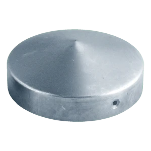 Capuchón de valla de acero galvanizado para poste redondo Ø 48 mm