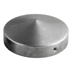 Tejado de acero redondo para poste de vallado Ø 77 mm – en bruto