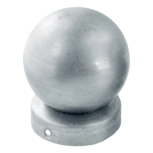 Remate para valla de acero para poste Ø 77 mm con bola decorativa Ø 80 mm – galvanizado