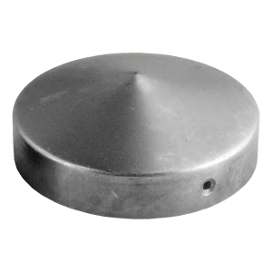 Capuchón de acero redondo para poste de vallado Ø 80 mm – en bruto