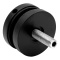 Soporte puntual para vidrio 8-17,52 mm fi 50/8/M10x50 AISI 304 sistema plano negro 000-505 (2)