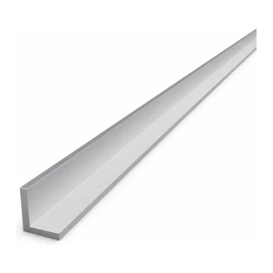 Ángulo de aluminio de lados iguales 20×20×3 mm – perfil L, longitud 2000 mm