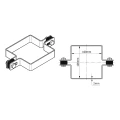 Abrazadera intermedia para paneles de vallado 100x100 mm negro 000-778 (4)