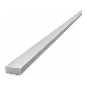 Pletina de aluminio EN AW-6060 T6/T66, 20×8 mm, longitud 2000 mm