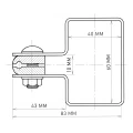 Abrazadera para paneles de valla final 60x40 antracita grafito GPV-700-11 (4)