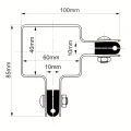 Abrazadera para paneles de valla esquinera 60x40 negro GPV-700-07 (3)