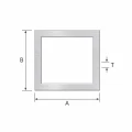 Tubo de aluminio rectangular 25×100×2 mm – perfil cerrado EN AW-6060, L=2000 mm 001-855 (2)