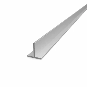 Perfil en T de aluminio 25×25×2 mm – perfil T EN AW-6060, L=2000 mm