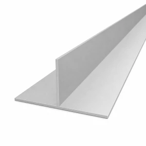 Perfil T de aluminio EN AW-6060 – 100×50×2 mm, longitud 2000 mm