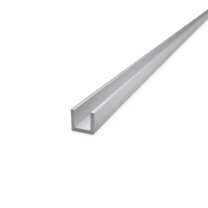 Perfil en C/U de aluminio 15×15×2 mm – longitud 2000 mm