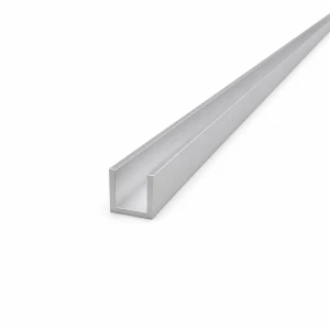 Perfil en C/U de aluminio 18×18×2 mm – EN AW-6060 longitud 2000 mm