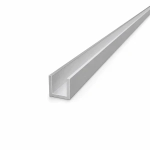 Perfil en C/U de aluminio 20×20×2 mm – longitud 2000 mm