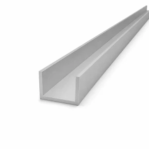 Perfil en U/C de aluminio 40×25×3 mm – perfil abierto C/U, longitud 2000 mm