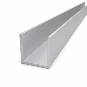 Perfil en C aluminio 50×50×4 mm – perfil C/U longitud 2000 mm