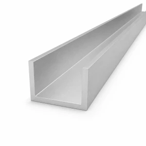 Perfil en U aluminio 60×40×5 mm – perfil C/U EN AW-6060, longitud 2000 mm