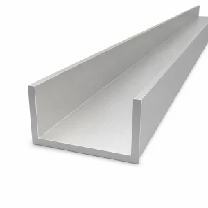Perfil en C/U de aluminio 80×40×5 mm – EN AW-6060, longitud 2000 mm