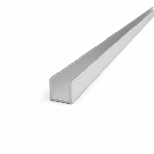 Perfil en C/U de aluminio 21×20×1,4 mm – longitud 2000 mm