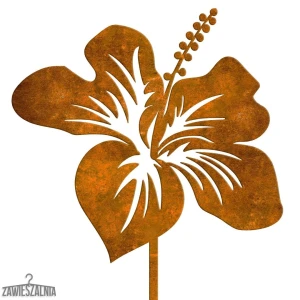 Zawieszalnia – decoración de jardín Hibisco de acero corten 19×97 cm