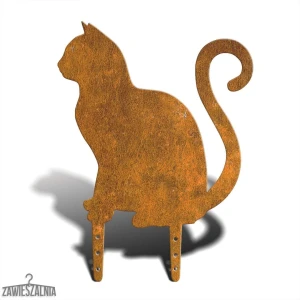 Zawieszalnia – espantapájaros de jardín Gato Sentado L 38 cm, acero 2 mm