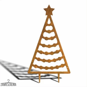 Zawieszalnia – decoración de jardín árbol de Navidad de acero corten XXL 92 cm con motivo de cadena