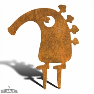 Figura decorativa de jardín – Monstruo Lutin M 33×39 cm, acero corten