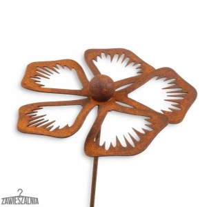 Colgador – joya de jardín 3D Vinca Óxido XL de acero corten 83 cm
