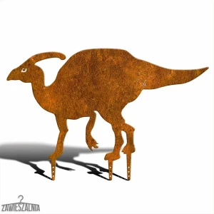 Zawieszalnia – decoración de jardín dinosaurio de acero Parasaurolophus XXL 90 cm corten