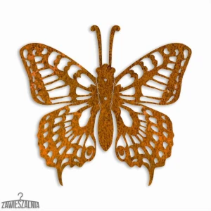 Zawieszalnia – decoración mural 3D Mariposa Papilio Machaon M 31×29 cm acero corten